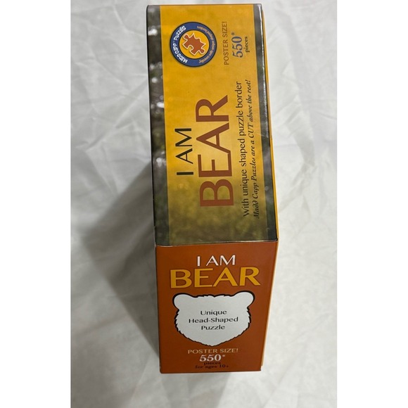 I Am Bear Head Shaped Jigsaw Puzzle 550 PCs by Madd Capp 27" x 26" - Picture 3 of 6